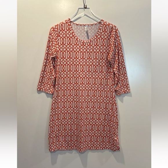 Lulu B Honeycomb Geometric Print Shift Dress Women’s Small (1603) - Picture 1 of 5